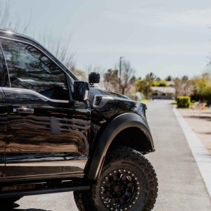 Ford F-150 Light Mount - Pillar / Ditch - KC HiLiTES - Gen 3 Bracket Set - Black, Textured - `21-`27